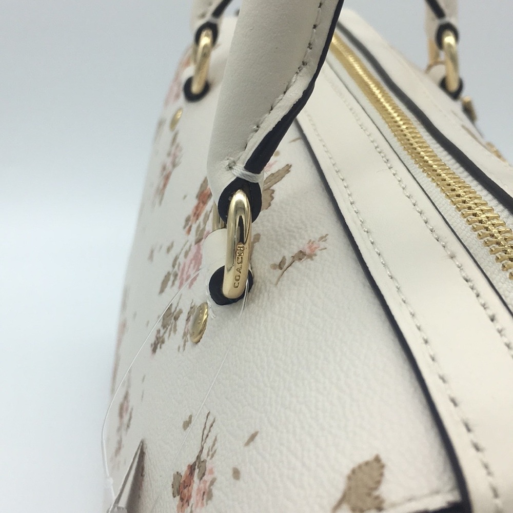 COACH ROWAN SATCHEL WITH ROSE BOUQUET PRINT - Picture 11 of 16